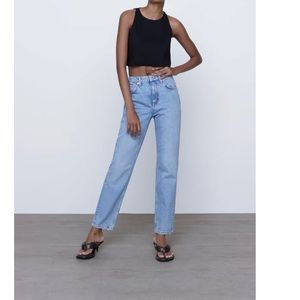 Zara SLIM FIT HI-RISE JEANS
Light blue